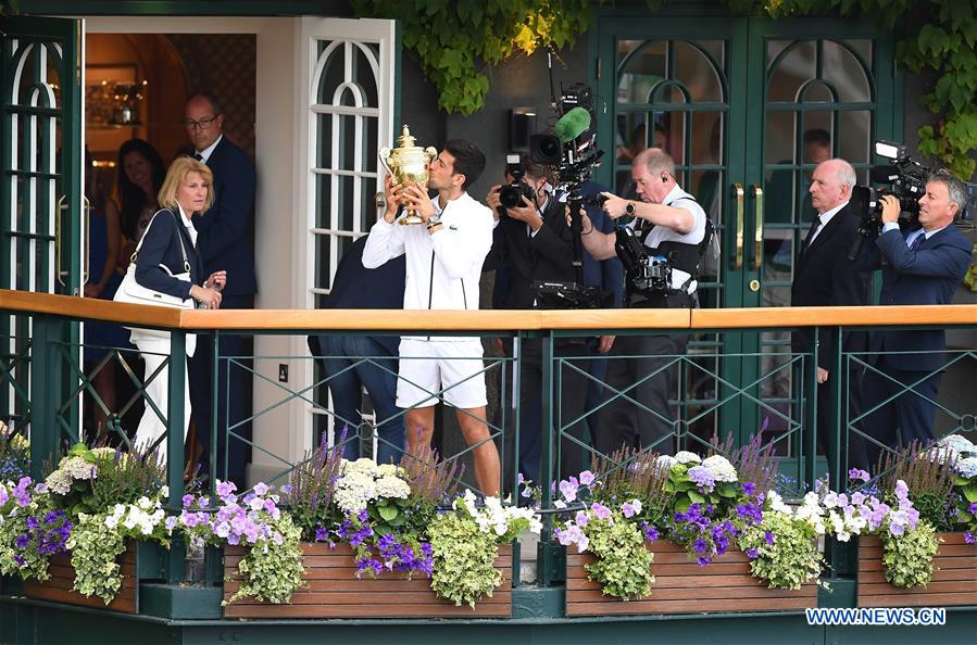 (SP)BRITAIN-LONDON-TENNIS-WIMBLEDON CHAMPIONSHIPS 2019-MEN'S SINGLES-FINAL