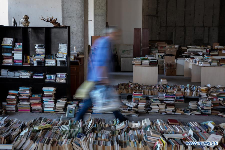 GREECE-ATHENS-BOOKSTORE RUN BY HOMELESS