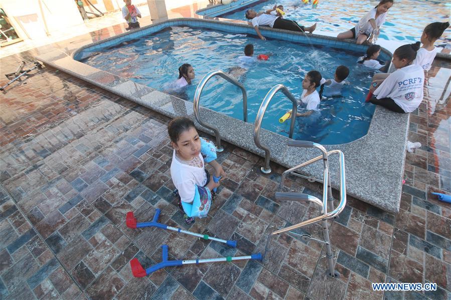 MIDEAST-GAZA-DISABLED CHILDREN-SUMMER CAMP