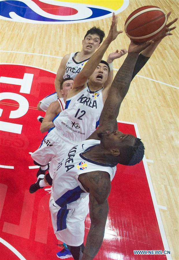 (SP)CHINA-WUHAN-BASKETBALL-FIBA WORLD CUP-GROUP B-KOR VS RUS (CN)