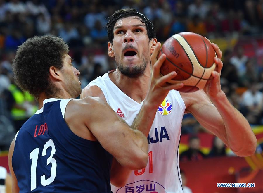 (SP)CHINA-DONGGUAN-BASKETBALL-FIBA WORLD CUP-CLASSIFICAITON GAMES 5-8-THE UNITED STATES VS SERBIA(CN)