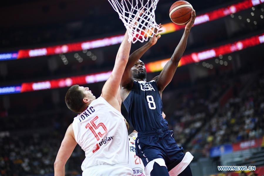 (SP)CHINA-DONGGUAN-BASKETBALL-FIBA WORLD CUP-CLASSIFICAITON GAMES 5-8-THE UNITED STATES VS SERBIA(CN)