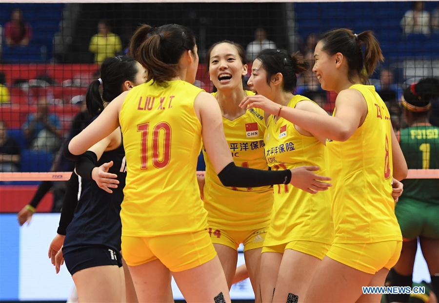 (SP)JAPAN-YOKOHAMA-VOLLEYBALL-WOMEN'S WORLD CUP-CHN VS CMR