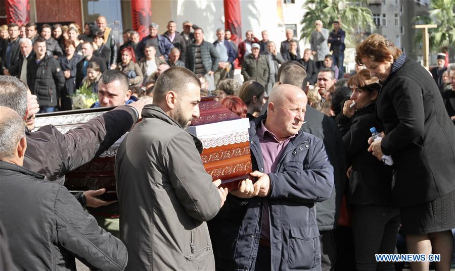 ALBANIA-EARTHQUAKE-FUNERAL