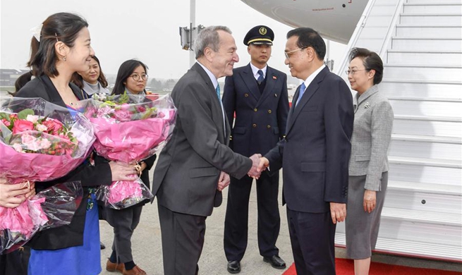 Chinese premier arrives in Brussels for China-EU leaders' meeting