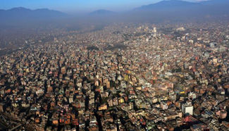 Aerial view of Kathmandu, Nepal