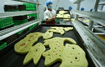 Traditional moon cakes prepared in Zhangye, NW China's Gansu