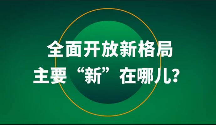 全面開放新格局主要“新”在哪兒？