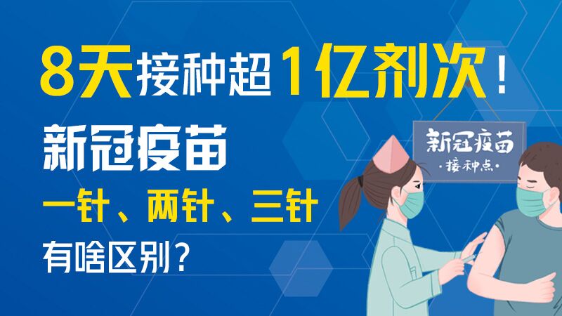 8天接種超1億劑次！新冠疫苗一針、兩針、三針有啥區(qū)別？