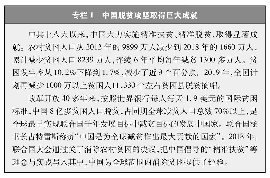 （圖表）[新時(shí)代的中國與世界白皮書]專欄1 中國脫貧攻堅(jiān)取得巨大成就